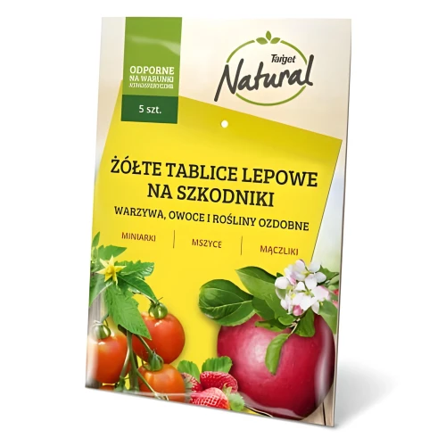 Żółte tablice lepowe 5 szt. – na mszyce, mączliki i inne szkodniki – Target