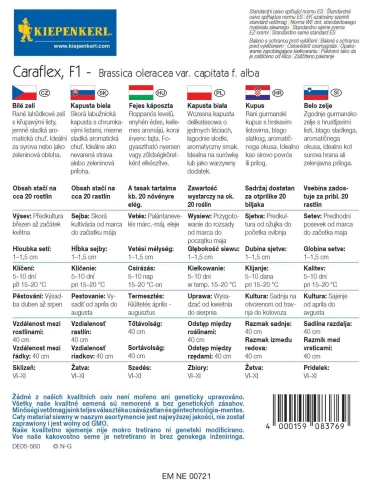 Kapusta Biała 'Caraflex' F1 – Nasiona – Kiepenkerl tył