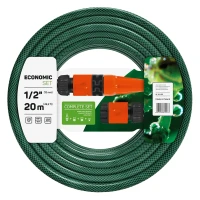 Wąż ogrodowy 3-warstwowy – Economic 1-2 cala 20 m + zraszacz + złączki + przyłącze - zestaw - Cellfast