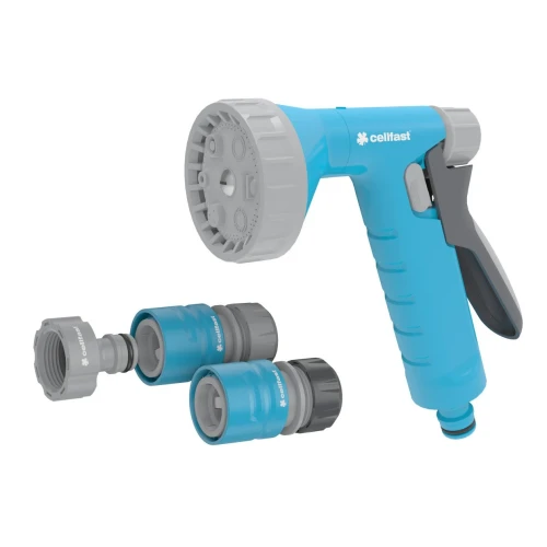 Pistolet do podlewania - zraszacz 6-funkcyjny Rain Ideal + złączki 1-2 cala – Cellfast