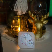 Termometr wewnętrzny z higrometrem – biały foto 6