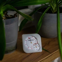 Termometr wewnętrzny z higrometrem – biały foto 5