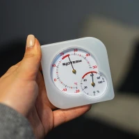 Termometr wewnętrzny z higrometrem – biały foto 1