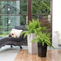 Doniczka Finezja – Lamela - czarna i biała - aranżacja 1