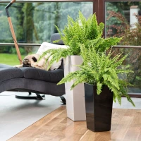 Doniczka Finezja – Lamela - czarna i biała - aranżacja 3