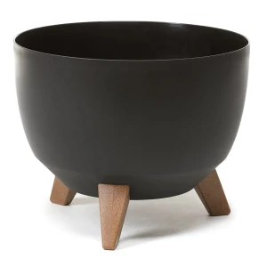 Osłonka doniczka misa Ø240 mm Roma – czarna – Lamela