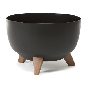 Osłonka doniczka misa Ø290 mm Roma – czarna – Lamela