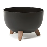 Osłonka doniczka misa Ø400 mm Roma – czarna – Lamela