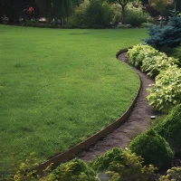 Zestaw z obrzeżem trawnikowym EASY BORDER brązowy – 4 cm x 10 m Bradas 4