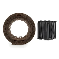Zestaw z obrzeżem trawnikowym EASY BORDER brązowy – 4 cm x 10 m Bradas 2