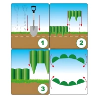 Obrzeże palisada PALGARDEN grafitowe – 2,5 m Bradas instrukcja