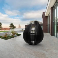 Palenisko ogrodowe stalowe – Tulip – 85 x 85 x 100 cm Unico foto 5