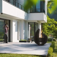 Palenisko ogrodowe stalowe – Tulip – 85 x 85 x 100 cm Unico foto 1