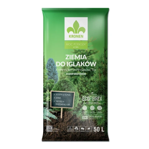 Ziemia do iglaków – 50 l (paleta 51 szt.) Kronen