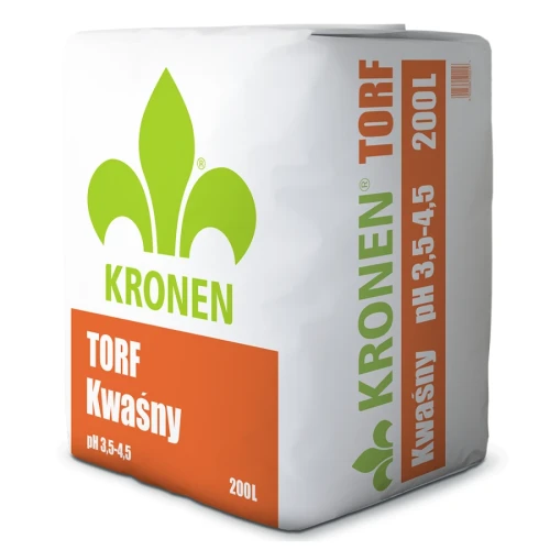 Torf kwaśny pH 3,5-4,5 – 200 l (paleta 20 szt.) Kronen