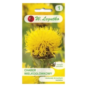 Chaber wielkogłówkowy – żółty, wysoka bylina o dużych kwiatostanach – Nasiona Legutko