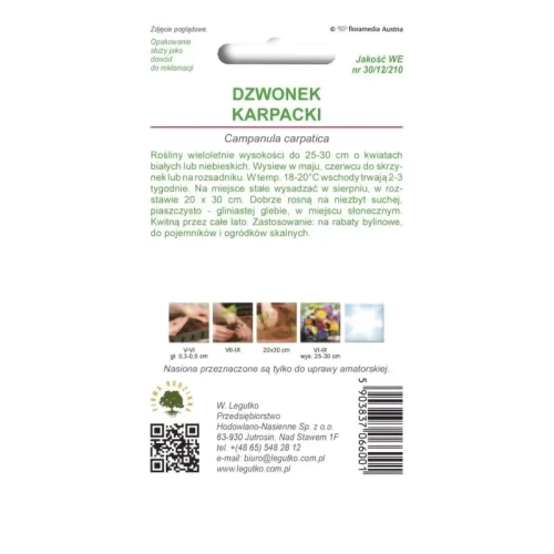 Dzwonek karpacki – mix – 0,3 g Legutko tył