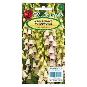 Naparstnica purpurowa ‘Elsie Kelsey’ – biała, dwuletnia, wysoka roślina ozdobna – Nasiona Legutko