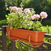 Uchwyt na 5-kę do skrzynki balkonowej – ceglasty – 1 szt. Lamela foto