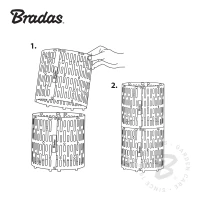 Osłonka ochrona na pnie drzew – szara – 20x33 cm 3 szt. Bradas instrukcja