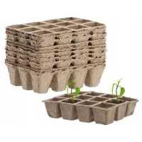 Doniczki torfowe 3x3 cm – palety 12 komórek – 10 szt.