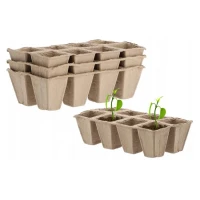 Doniczki torfowe 6x6 cm – palety 8 komórek – 3 szt.