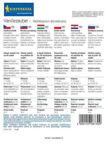 Kwiat wanilii Vanillezauber - nasiona Kiepenkerl tył