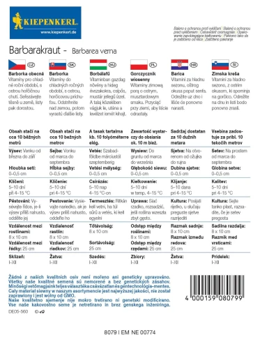 Gorczycznik wiosenny Barbarakrau – nasiona Kiepenkerl tył