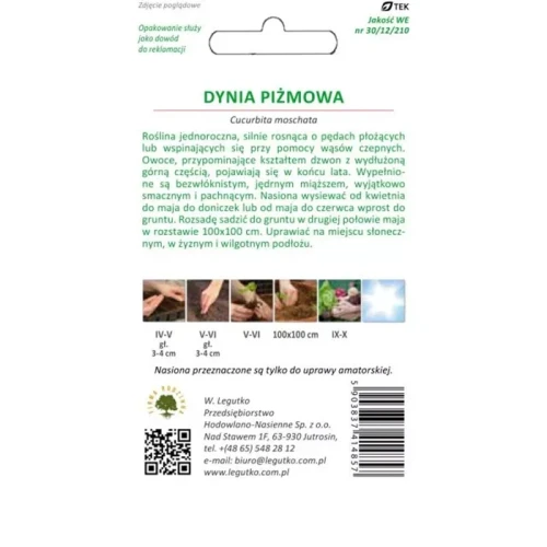 Dynia Piżmowa Butternut 2 g Legutko nasiona tył