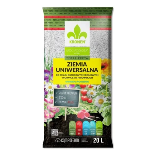 Ziemia Uniwersalna Bez Torfu Terra Preta 20 l - Kronen