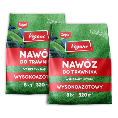 Wysokoazotowy nawóz do trawnika Vegano – wspierany naturą 2x8 kg