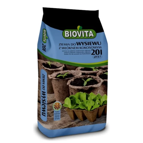 Ziemia do wysiewu z włóknem kokosowym 20 l - Biovita