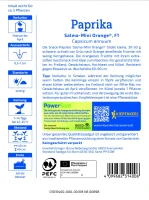 Papryka Salama-Mini Orange F1 - Nasiona Otoczkowane - Kiepenkerl tył