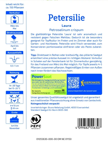 Pietruszka Laura - Nasiona Otoczkowane – Kiepenkerl tył
