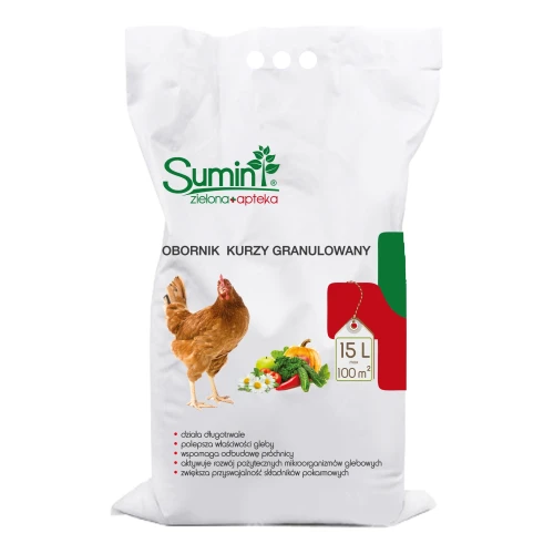Obornik Kurzy Granulowany - Nawóz Naturalny 15 l Sumin