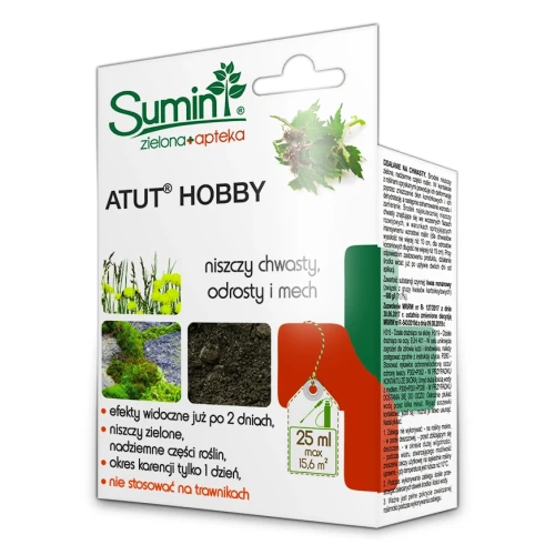 Atut Hobby 25 ml – środek na chwasty i mech – Sumin
