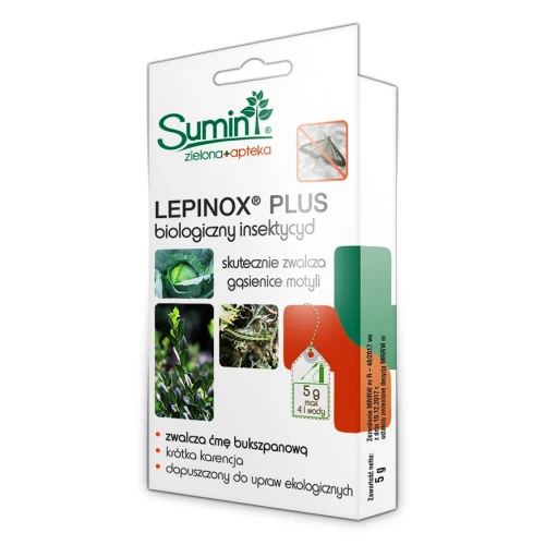 Lepinox Plus 5 g – preparat na Gąsienice Motyli i Ćmę Bukszpanową – Sumin