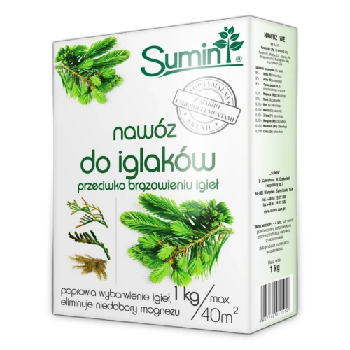 Nawóz Do Iglaków Przeciw Brązowieniu Igieł 1 kg Sumin