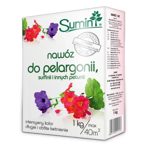 Nawóz Do Pelargonii, Surfinii i Innych Petunii 1 kg Sumin
