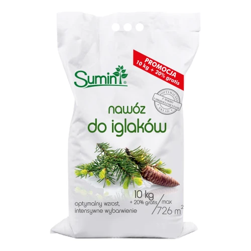 Nawóz Do Iglaków (worek) Optymalny Skład 10+2 kg Gratis Sumin