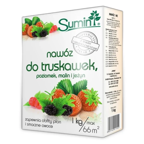 Nawóz Do Truskawek, Poziomek, Malin i Jeżyn 1 kg Sumin