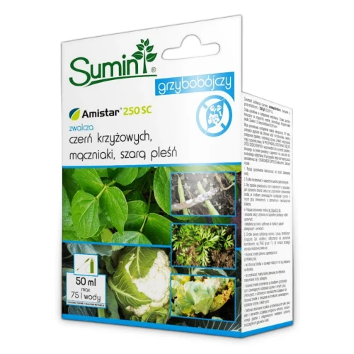 Amistar 250 SC 50 ml – preparat na Mączniaka, Szarą Pleśń i Czerń Krzyżowych – Sumin