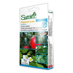 Signum 33 WG 10 g – preparat na Szarą Pleśń, Białą Plamistość Liści i Brunatną Zgniliznę Drzew Pestkowych – Sumin