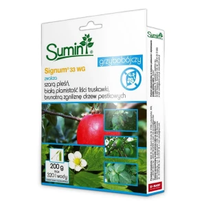 Signum 33 WG 200 g – preparat na Szarą Pleśń, Białą Plamistość Liści i Brunatną Zgniliznę Drzew Pestkowych – Sumin