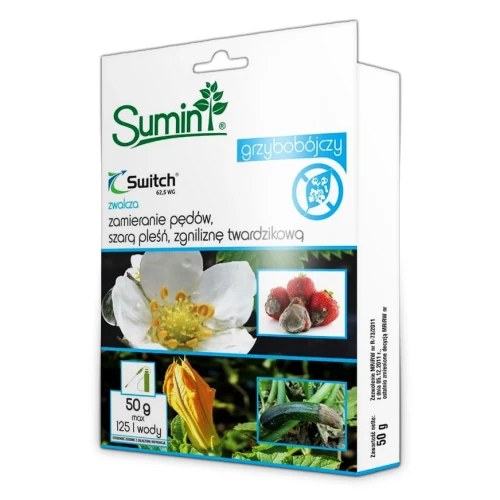 Switch 62,5 WG 50 g – preparat na Zamieranie Pędów, Szarą Pleśń i Zgniliznę Twardzikową – Sumin