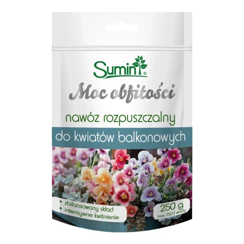 Nawóz rozpuszczalny do kwiatów balkonowych - Moc Obfitości 250 g - Sumin