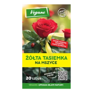 Żółte tasiemki na mszyce 20 szt. – naturalne przyciąganie biedronek – Vegano