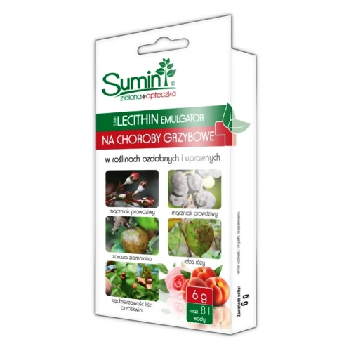 Lecithin 6 g Sumin - Zwalcza Choroby Drzew, Krzewów Ozdobnych, Róż, Tui, Roślin Ozdobnych oraz Warzyw
