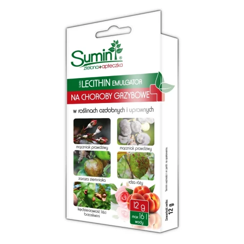 Lecithin 12 g Sumin - Zwalcza Choroby Drzew, Krzewów Ozdobnych, Róż, Tui, Roślin Ozdobnych oraz Warzyw