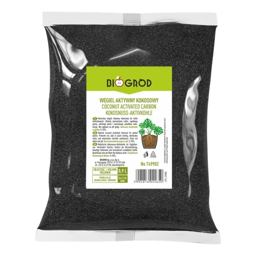 Węgiel aktywny kokosowy do roślin 0,9 l